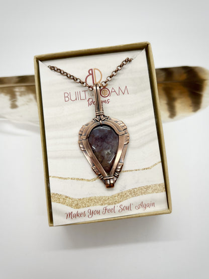 Forest - Purple Moss Agate - Quartz Inclusion
