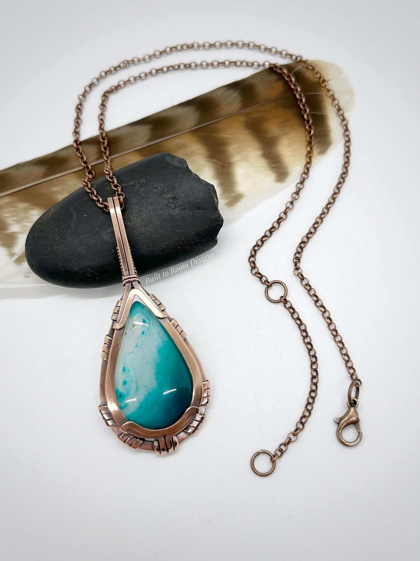 Marina - Color-Enhanced Aqua Banded Agate