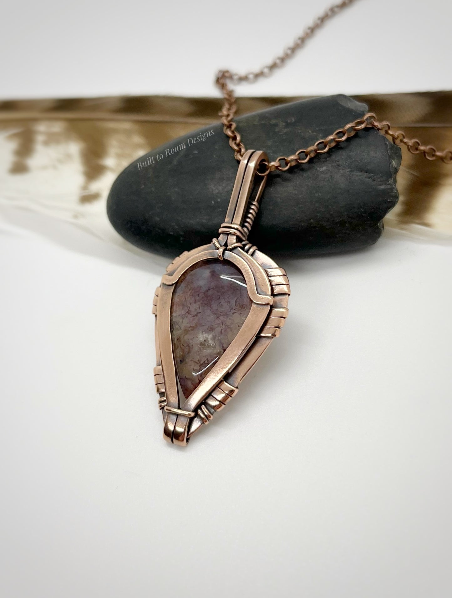 Forest - Purple Moss Agate - Quartz Inclusion