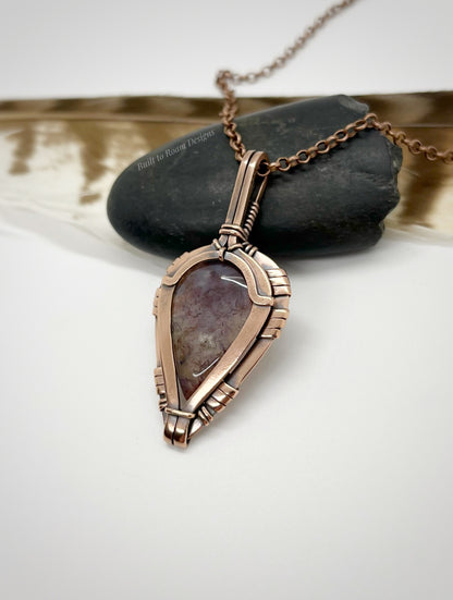 Forest - Purple Moss Agate - Quartz Inclusion