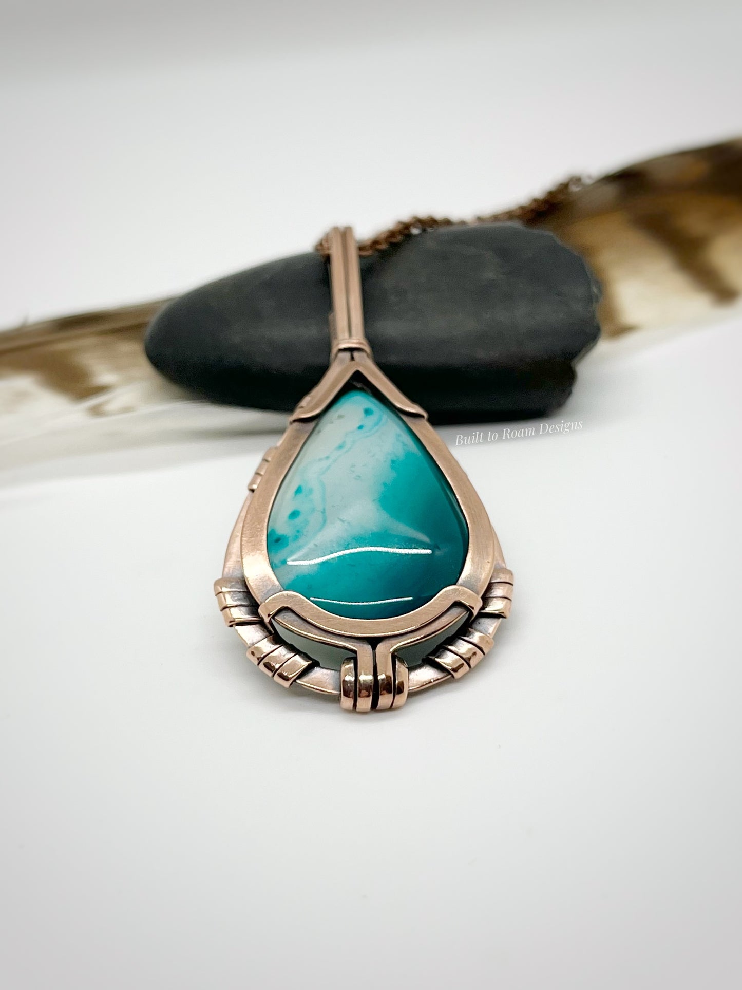 Marina - Color-Enhanced Aqua Banded Agate