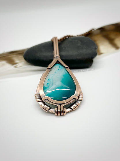 Marina - Color-Enhanced Aqua Banded Agate