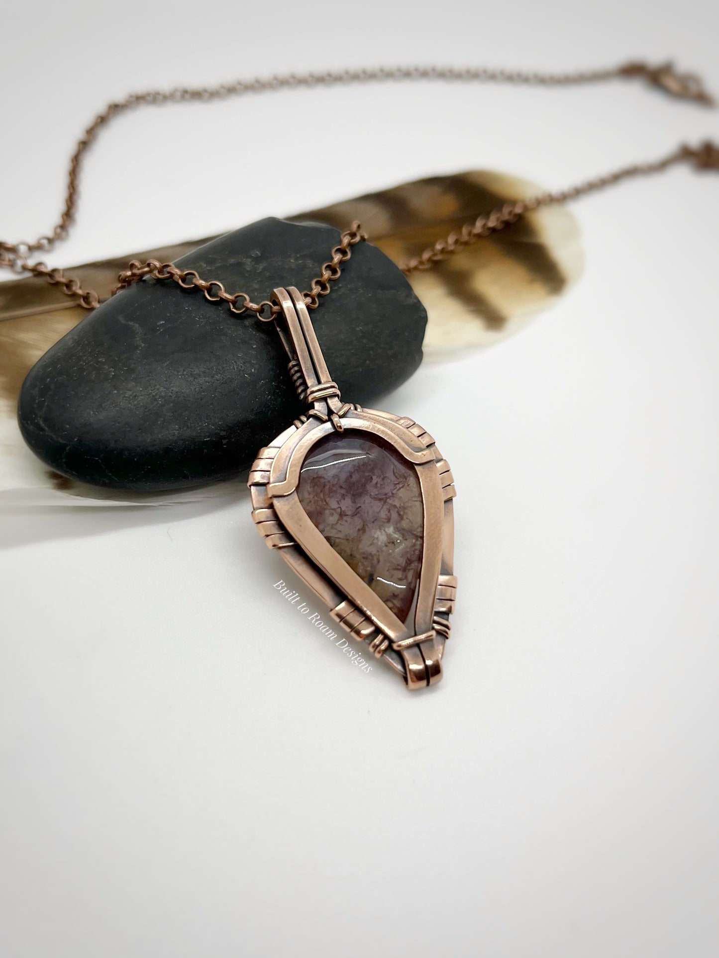 Forest - Purple Moss Agate - Quartz Inclusion