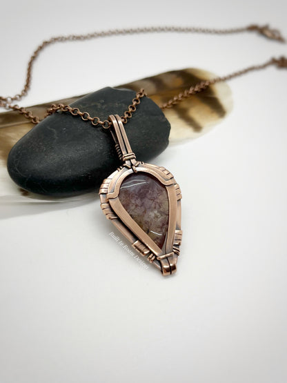 Forest - Purple Moss Agate - Quartz Inclusion
