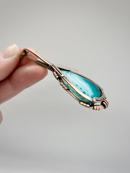 Marina - Color-Enhanced Aqua Banded Agate