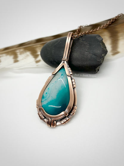 Marina - Color-Enhanced Aqua Banded Agate