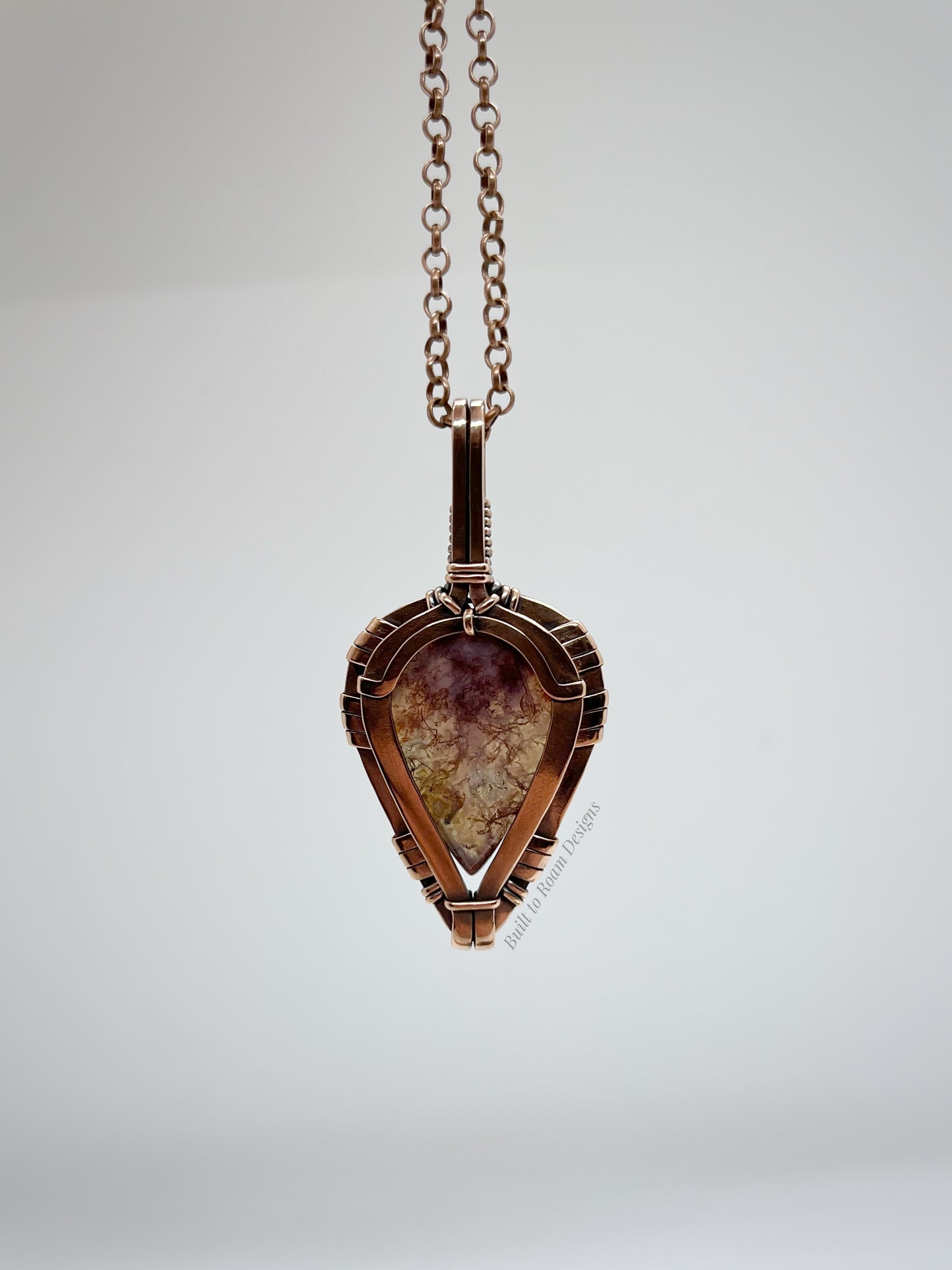 Forest - Purple Moss Agate - Quartz Inclusion