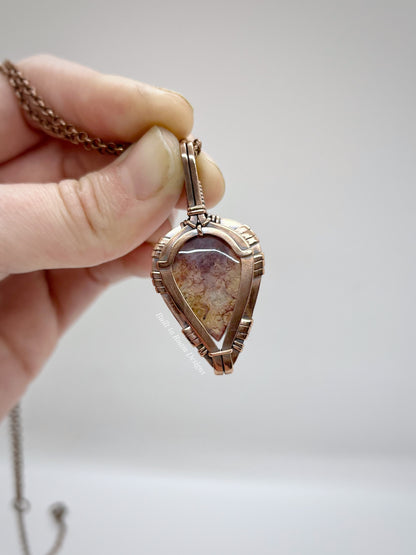 Forest - Purple Moss Agate - Quartz Inclusion