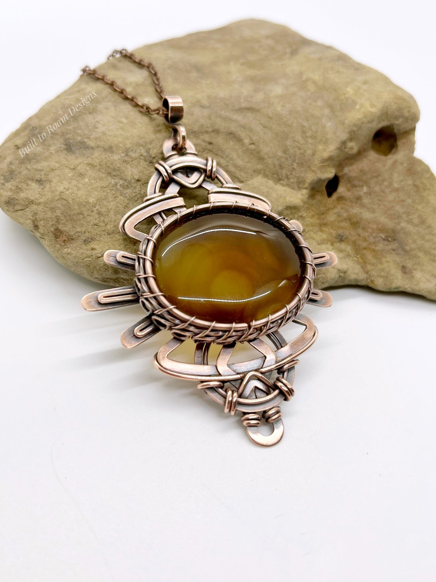 Soleil - Yellow/Orange Onyx Sunburst Necklace