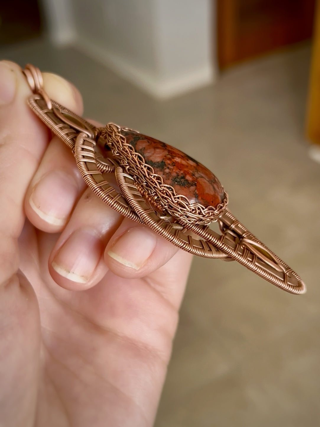 Donovan - Red Jasper w/ Pyrite Inclusions & Tiger’s Eye Necklace