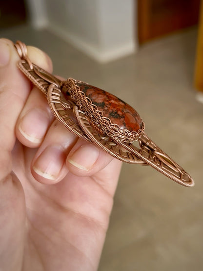Donovan - Red Jasper w/ Pyrite Inclusions & Tiger’s Eye Necklace