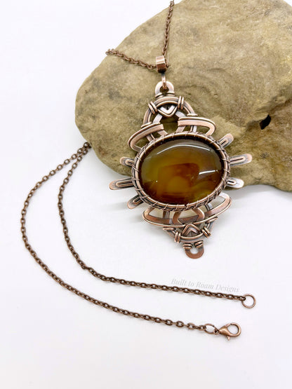 Soleil - Yellow/Orange Onyx Sunburst Necklace