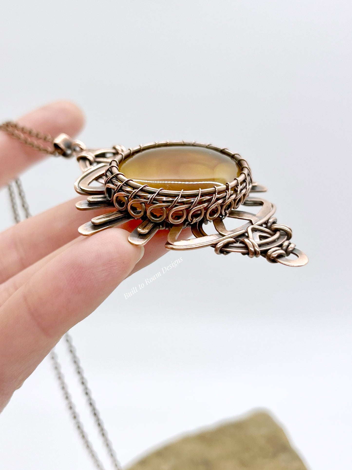 Soleil - Yellow/Orange Onyx Sunburst Necklace