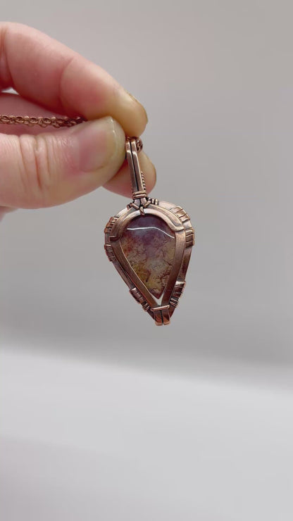 Forest - Purple Moss Agate - Quartz Inclusion